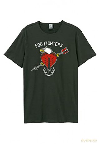 Foo Fighters: Foo Fighters Eagle Tattoo Amplified Vintage Charcoal X Large T Shirt