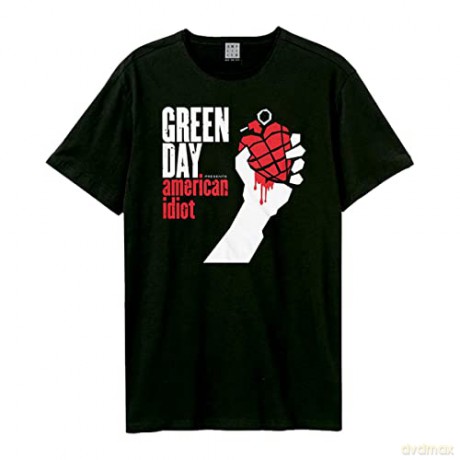 Greenday: Greenday - American Idiot Amplified Medium Vintage Black T Shirt