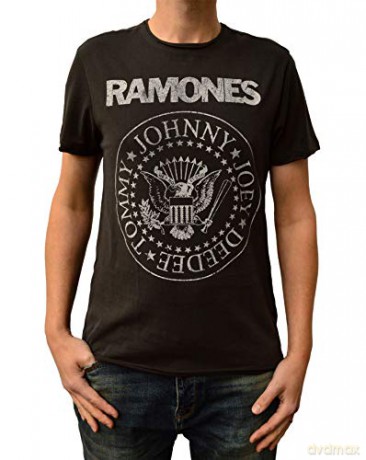 Ramones: Ramones - Classic Seal Amplified X Large Vintage Charcoal T Shirt