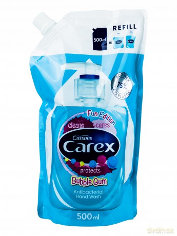 Carex Protect Mydło antybakteryjne w płynie Bubble Gum 500ml - zapas