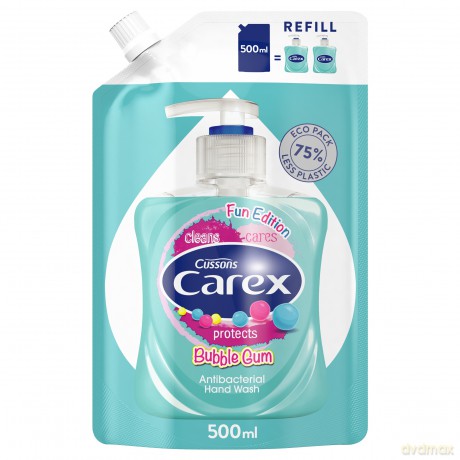 Carex Protect Mydło antybakteryjne w płynie Bubble Gum 500ml - zapas