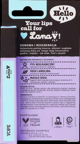 YOPE LANA V Wygładzający peeling do ust