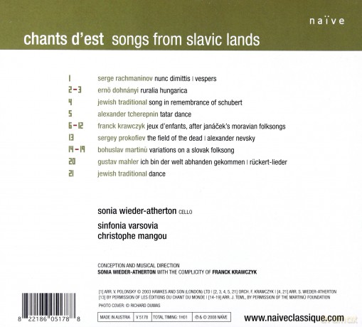Sonia Wieder-Atherton: Chants D'est (digipack) [CD]