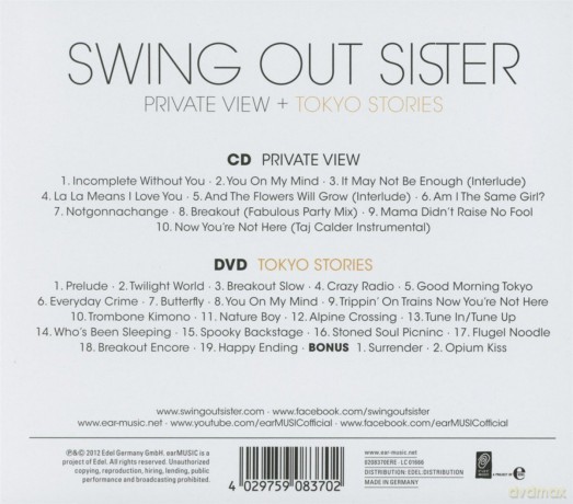 Swing Out Sister: Private View [CD]+[DVD]