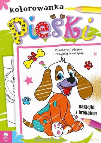 Pieski. Kolorowanka z brokatem [KSIĄŻKA]