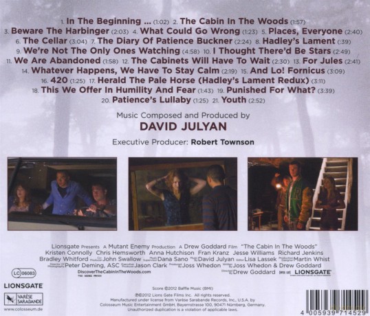 The Cabin In The Woods soundtrack (Dom W Głębi Lasu) (David Julyan) [CD]