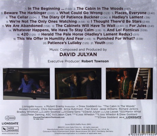 The Cabin In The Woods soundtrack (Dom W Głębi Lasu) (David Julyan) [CD]