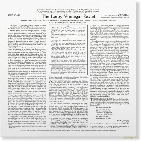 Leroy Vinnegar: Leriy Walks (Acoustic Sounds) [Winyl]