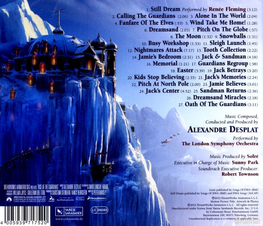 Rise of the Guardians soundtrack (Strażnicy Marzeń) (Ramin Djawadi) [CD]