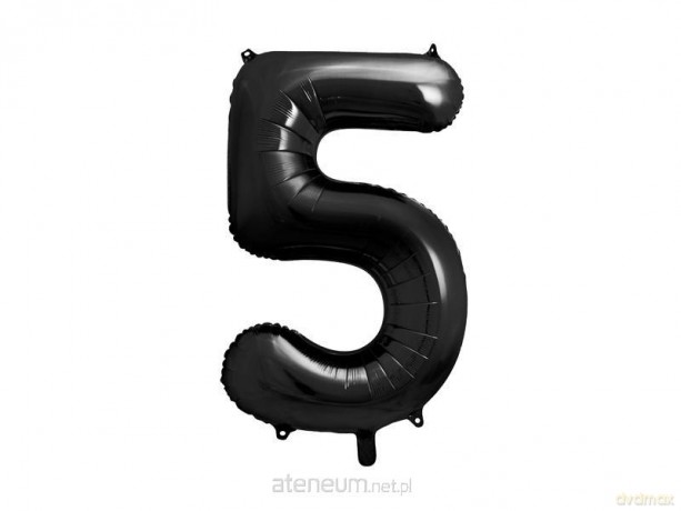 Balon foliowy 5 czarny 86cm