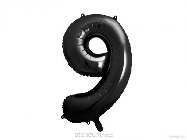 Balon foliowy 9 czarny 86cm