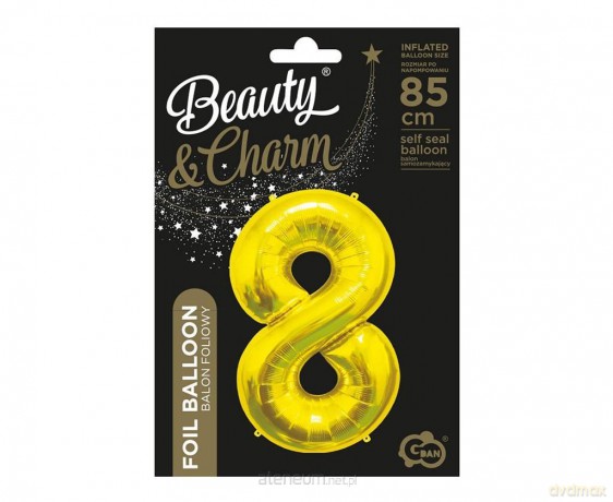 Balon foliowy B&C 8 złoty 85cm