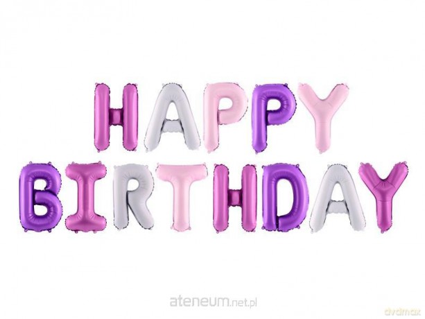 Balon foliowy Happy Birthday 340x35cm