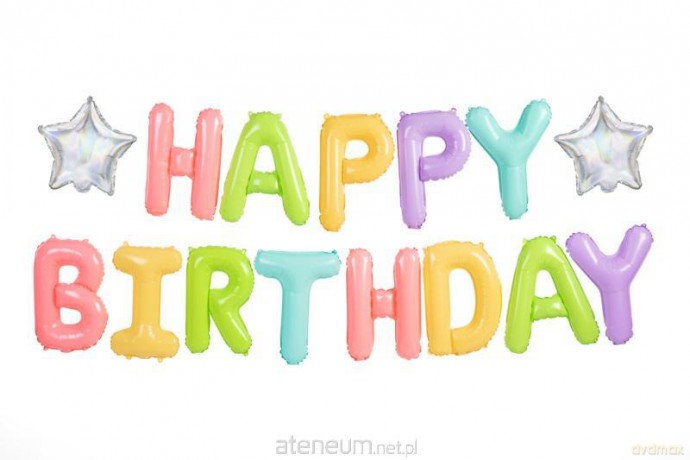 Balon foliowy Happy Birthday 395x35cm