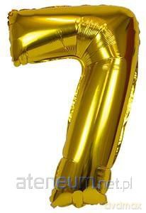 Balon foliowy XXL 7 złoty 61cm