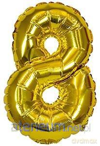 Balon foliowy XXL 8 złoty 61cm