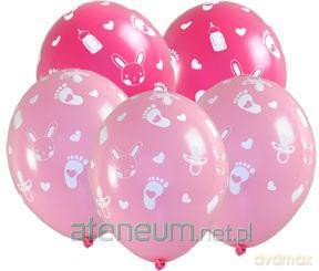 Balony Baby shower dziewczynka 5 szt