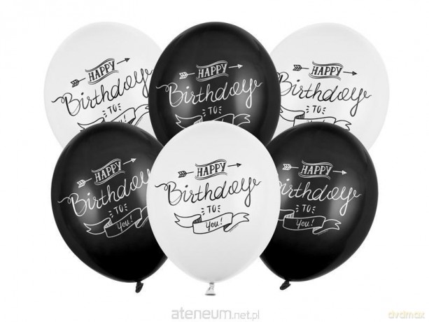 Balony Happy Birthday Pastel 30cm 6 szt