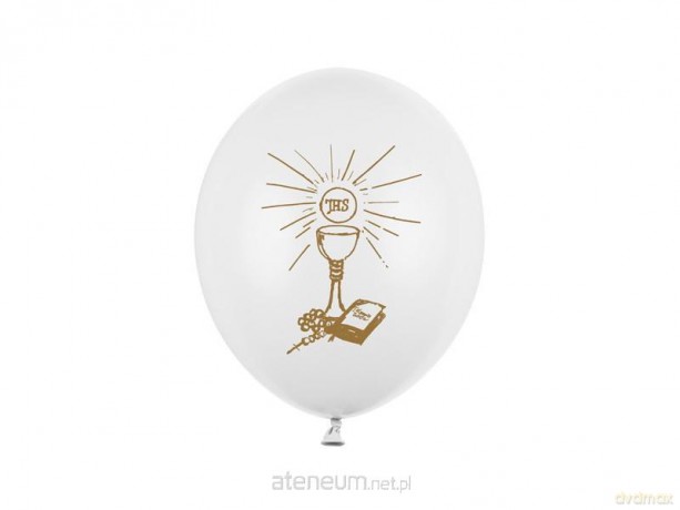 Balony I Komunia Święta White 27cm 6 szt