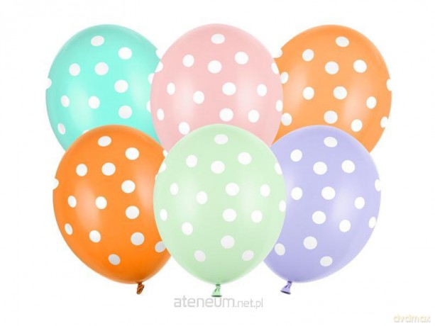 Balony kropki 30cm 50 szt