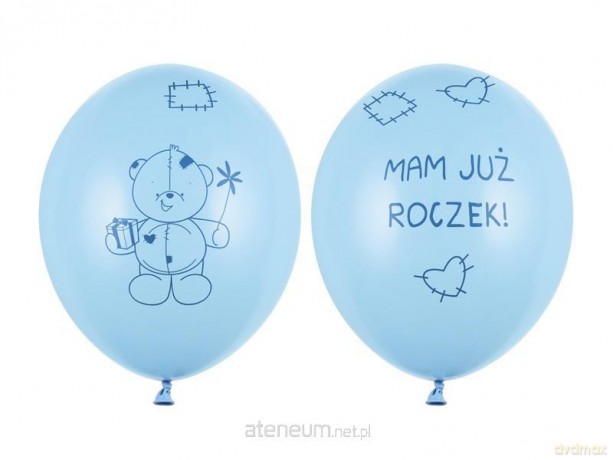Balony Miś - mam już roczek 30cm 6 szt