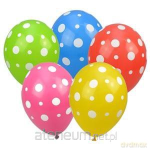 Balony nadruk gwiazdki 28cm 5 szt