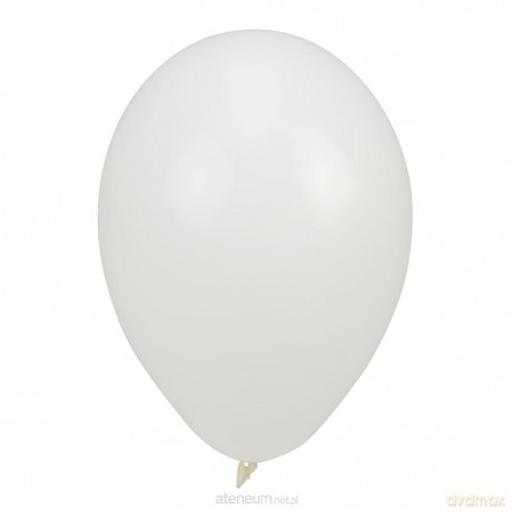 Balony pastelowe jednokolorowe białe 24cm 10 szt