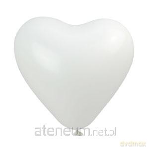 Balony serca białe 28cm 100 szt