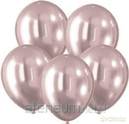 Balony z efektem chromu różowe 30cm 5 szt