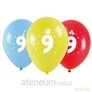 Balony z nadrukiem 9 28cm 3 szt