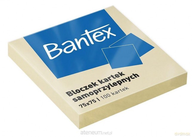 Bloczek samoprzylepny 75x75mm 100K żółty