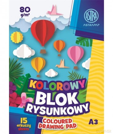 Blok kolorowy barwiony A3/15K (10 szt)