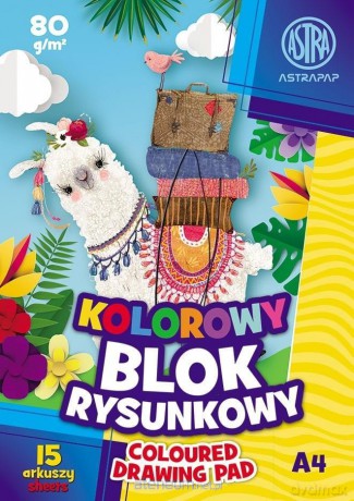 Blok kolorowy barwiony A4/15K (10 szt)