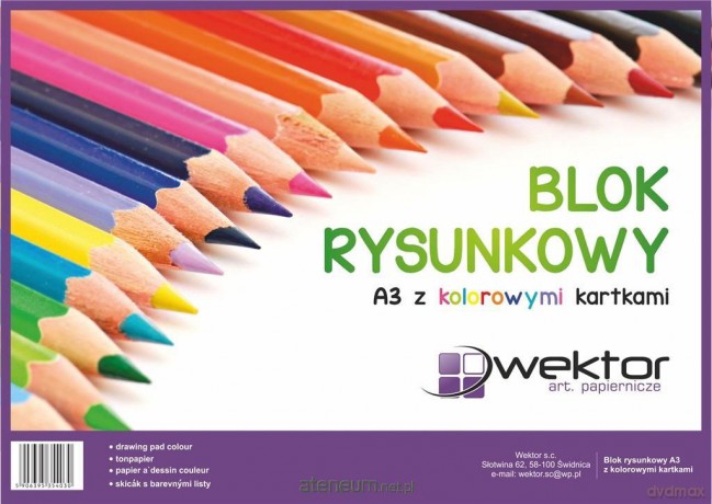 Blok rysunkowy A3/16K kolorowy (10 szt)
