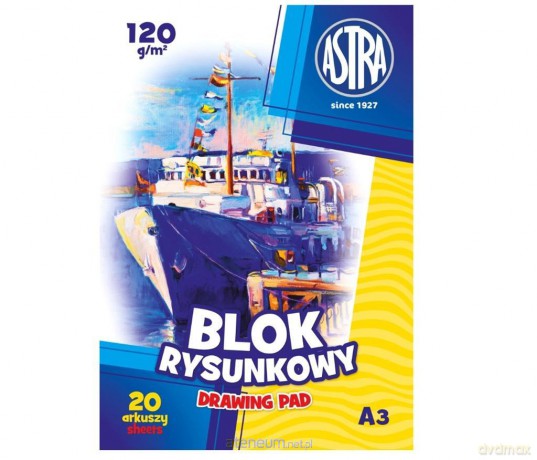 Blok rysunkowy A3/20K 120g (10 szt)