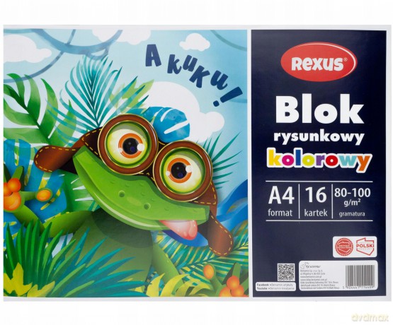 Blok rysunkowy A4/16K kolorowy