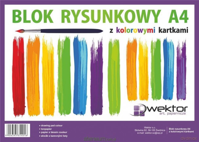 Blok rysunkowy A4/16K kolorowy (10 szt)