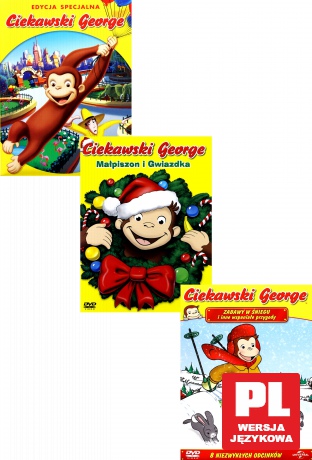 Ciekawski George edycja specjalna / Małpiszon i Święta / Zabawy w śniegu Pakiet [3DVD]