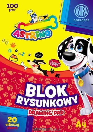 Blok rysunkowy A4/20K 100g Astrino (10 szt)
