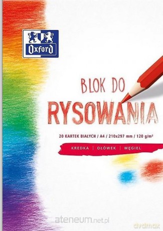 Blok rysunkowy A4/20K 120G biały (20 szt) OXFORD