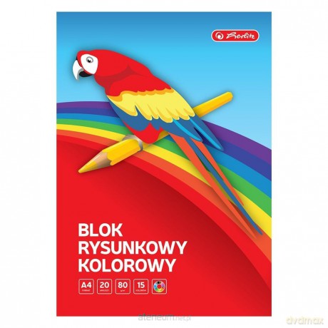 Blok rysunkowy A4/20K 80g kolorowy (10 szt)