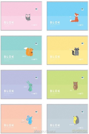 Blok rysunkowy A4/20K B&B Kids Pastel (10 szt)