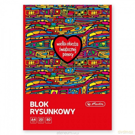 Blok rysunkowy A4/20K biały WOŚP (10 szt)