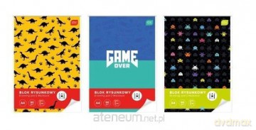 Blok rysunkowy A4/50K Game Over (5 szt)