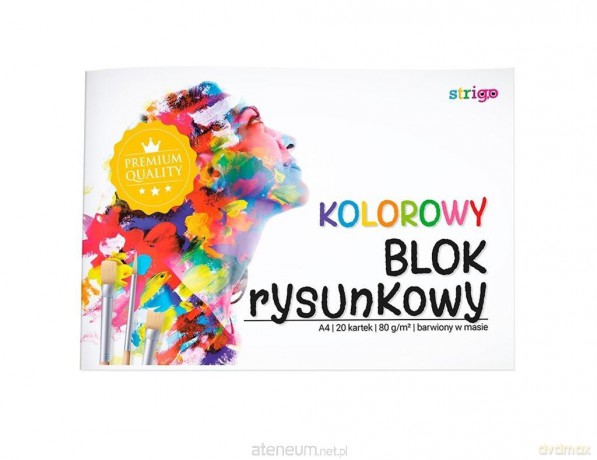 Blok rysunkowy kolorowy barwiony A4/20K (10 szt)
