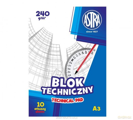 Blok techniczny A3/10K 240g (10 szt)