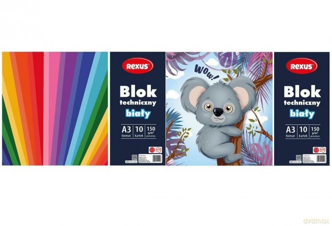 Blok techniczny A3/10K biały