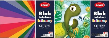 Blok techniczny A3/10K kolorowy