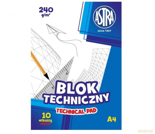 Blok techniczny A4/10K 240g (10 szt)