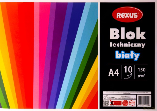 Blok techniczny A4/10K biały